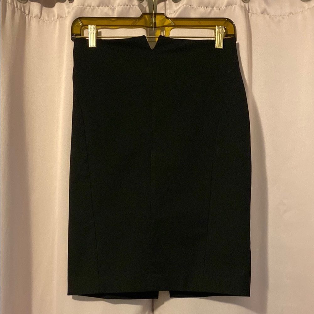 Express Black Pencil Skirt Knee-Length Slit